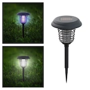 NATURE SPRING Solar Powered Light, Mosquito / Insect Bug Zapper, LED/UV Radiation Outdoor Stake Landscape Fixture 498735NDG